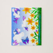 Schmetterlinge und Blume Puzzle (Vertikal)