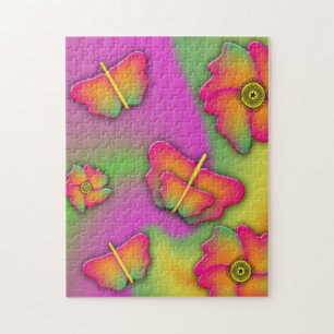 Schmetterlinge und Blume Puzzle