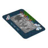 Schmetterlinge und Blume Rahmen hinzufügen Ihr Fot Magnet (Rechte Seite)