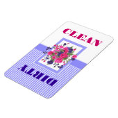 Schmetterlinge und Blume Sauber oder Geschirrspüle Magnet (Linke Seite)