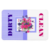 Schmetterlinge und Blume Sauber oder Geschirrspüle Magnet (Horizontal)