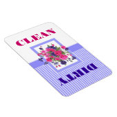Schmetterlinge und Blume Sauber oder Geschirrspüle Magnet (Rechte Seite)