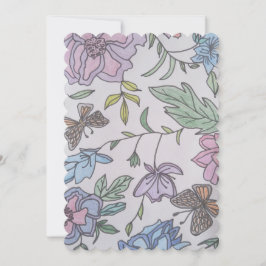 Schmetterlinge und Blume Save The Date