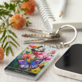 Schmetterlinge und Blume Schlüsselanhänger (Vorderseite rechts)