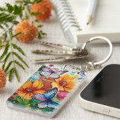 Schmetterlinge und Blume Schlüsselanhänger (Vorderseite rechts)