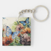 Schmetterlinge und Blume Schlüsselanhänger (Rückseite)