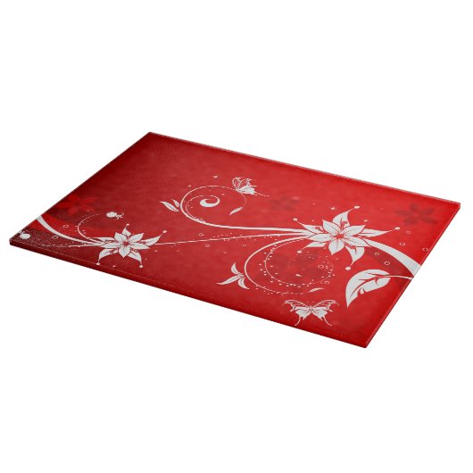 Schmetterlinge und Blume Schneidebrett (Ecke)