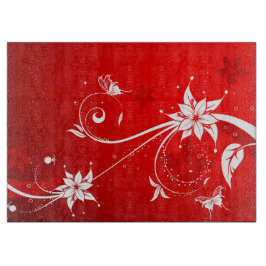 Schmetterlinge und Blume Schneidebrett