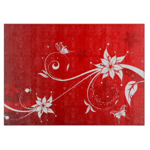 Schmetterlinge und Blume Schneidebrett