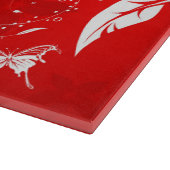 Schmetterlinge und Blume Schneidebrett (Ecke)