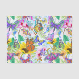 Schmetterlinge und Blume Seidenpapier