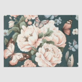 Schmetterlinge und Blume Seidenpapier