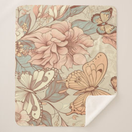 Schmetterlinge und Blume Sherpadecke