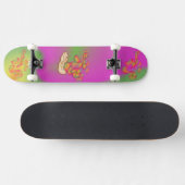 Schmetterlinge und Blume Skateboard (Horizontal)