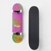 Schmetterlinge und Blume Skateboard (Vorderseite)