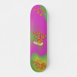 Schmetterlinge und Blume Skateboard