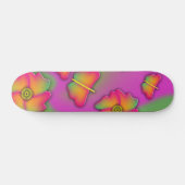 Schmetterlinge und Blume Skateboard (Horizontal)