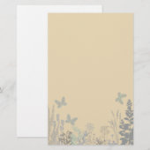 Schmetterlinge und Blume Stationery Briefpapier (Vorne/Hinten)