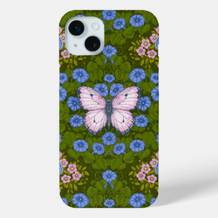 Schmetterlinge und Blume Symmetrie, blau und rosa Case-Mate iPhone Hülle
