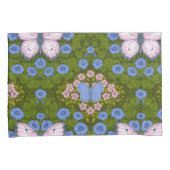 Schmetterlinge und Blume Symmetrie, blau und rosa Kissenbezug (Vorderseite-Rechts)