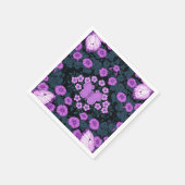 Schmetterlinge und Blume Symmetrie, Violett und Bl Serviette (Ecke)