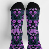 Schmetterlinge und Blume Symmetrie, Violett und Bl Socken (Oben)