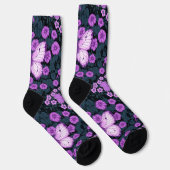 Schmetterlinge und Blume Symmetrie, Violett und Bl Socken (Rechts)