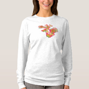 Schmetterlinge und Blume T-Shirt
