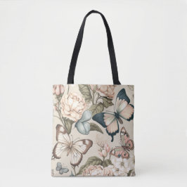 Schmetterlinge und Blume Tasche