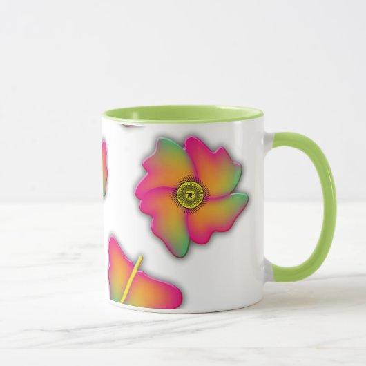 Schmetterlinge und Blume Tasse (Rechts)