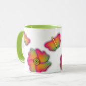 Schmetterlinge und Blume Tasse (Vorderseite Links)
