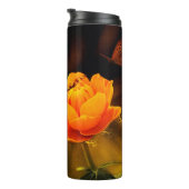 Schmetterlinge und Blume Thermosbecher (Nach rechts gedreht)