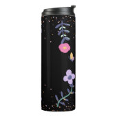 Schmetterlinge und Blume Thermosbecher (Nach links gedreht)