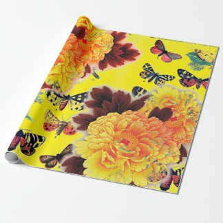 Schmetterlinge und BLUME Umschlagpapier Geschenkpapier