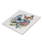 Schmetterlinge und Blume und Grünpflanzen Fliese (Seite)