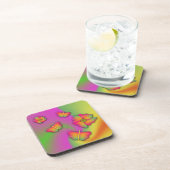 Schmetterlinge und Blume Untersetzer (Rechte Seite)