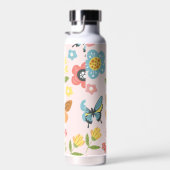 Schmetterlinge und Blume Vater Trinkflasche (Rechts)