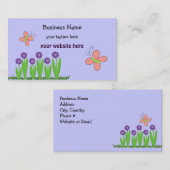 Schmetterlinge und Blume Visitenkarte (Vorne/Hinten)