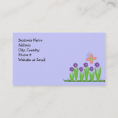 Schmetterlinge und Blume Visitenkarte (Rückseite)