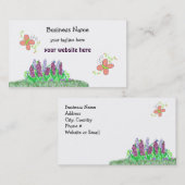 Schmetterlinge und Blume Visitenkarte (Vorne/Hinten)