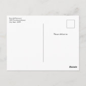 Schmetterlinge und Blumen des Eiffelturms Postkarte (Rückseite)