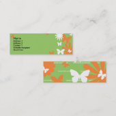 Schmetterlinge und Blumen Mini Visitenkarte (Vorne/Hinten)