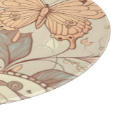 Schmetterlinge und Blumen Schneidebrett (Ecke)