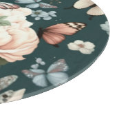 Schmetterlinge und Blumen Schneidebrett (Ecke)