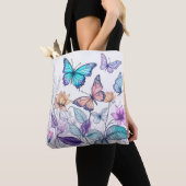 Schmetterlinge und Blumen Tasche (Von Nahem)