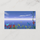 Schmetterlinge und Blumen Visitenkarte (Rückseite)