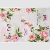 Schmetterlinge und Blumengrundierung Seidenpapier (Vorderseite)