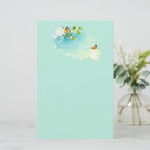 Schmetterlinge und Blüten der Blume Briefpapier (Stehend Vorderseite)