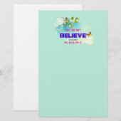 Schmetterlinge und Blüten der Blume mit magischem  Briefpapier (Vorne/Hinten)