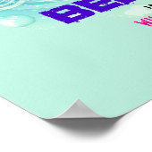 Schmetterlinge und Blüten der Blume mit magischem  Poster (Ecke)